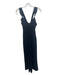 Reiss Size S Navy Polyester Sleeveless Criss Cross Back Back Zip Jumpsuit Navy / S