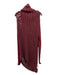 Helmut Lang Size L Burgundy Open Front Chunky Asymetric Hemline Sweater Burgundy / L