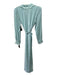 Sleeping With Jacques Size 3/L Seafoam Blue Viscose & Silk Velvet Sash Dress Seafoam Blue / 3/L