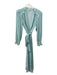 Sleeping With Jacques Size 3/L Seafoam Blue Viscose & Silk Velvet Sash Dress Seafoam Blue / 3/L