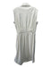 House of Harlow Size M Cream Faux Leather Elastic Waist Midi Sleeveless Dress Cream / M