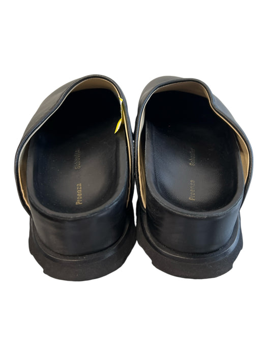 Proenza Schouler Shoe Size 36 Black Leather Round Toe Platform Open Back Shoes Black / 36