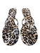 Zara Shoe Size 37 Tan & black Fabric Leopard Print Flip flop Kitten Heel Shoes Tan & black / 37