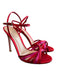 Gianvito Rossi Shoe Size 36 Red Fabric & Leather Satin Open Toe & Heel Shoes Red / 36