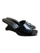 Reformation Shoe Size 6 Black Manmade Material Patent Open Square Toe Shoes Black / 6