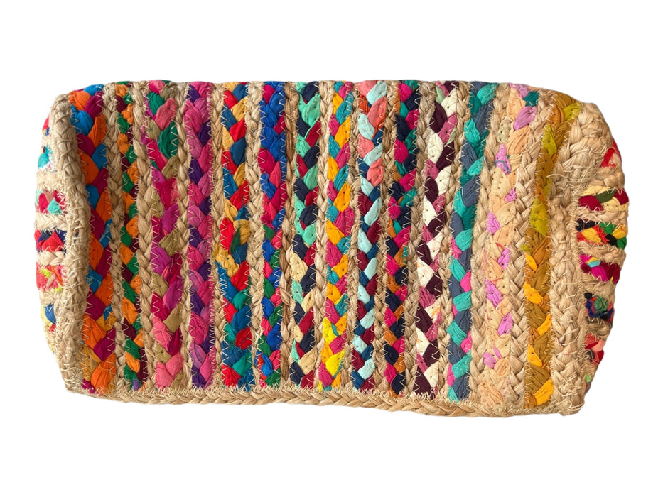 Shiraleah Multi Jute & Synthetic Braided Woven Tassle Detail Pouch Bag Multi / One Size