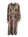 Farm Rio Size L Beige & Multi Viscose Floral Long Sleeve Maxi Dress Beige & Multi / L