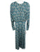 Rotate Size 6 Blue, Green, Cream Modal Blend Floral Long Sleeve Maxi Dress Blue, Green, Cream / 6