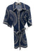 Alemais Size 6 Blue & White Flax Linen Short Sleeve Aquatic Mini Dress Blue & White / 6
