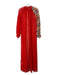 Eywasouls Size XS/S Red & Multi Polyester Sheer Overlay Long Sleeve Maxi Dress Red & Multi / XS/S