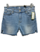 7 For All Mankind Size 29 Light Wash Cotton Blend Distressed Mid Rise Shorts Light Wash / 29