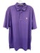 Peter Millar Size L Purple Synthetic Solid Polo Athleisure Men's Short Sleeve Purple / L