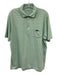 Peter Millar Size L Green & Blue Cotton Blend Striped Polo Men's Short Sleeve Green & Blue / L