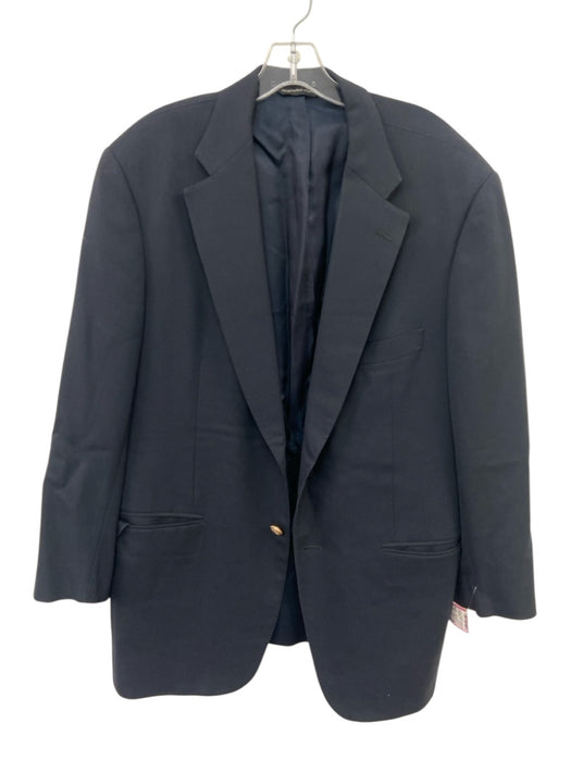 Samuelson Navy Wool Solid 2 Button Men's Blazer Navy / 42