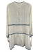 Melissa Odabash Size S White & Blue No Fabric Tag Long Sleeve Lace Up Neck Dress White & Blue / S