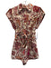 Zimmermann Size 0P Beige, Orange & Red Linen Floral Paisley Cap Sleeve Romper Beige, Orange & Red / 0P