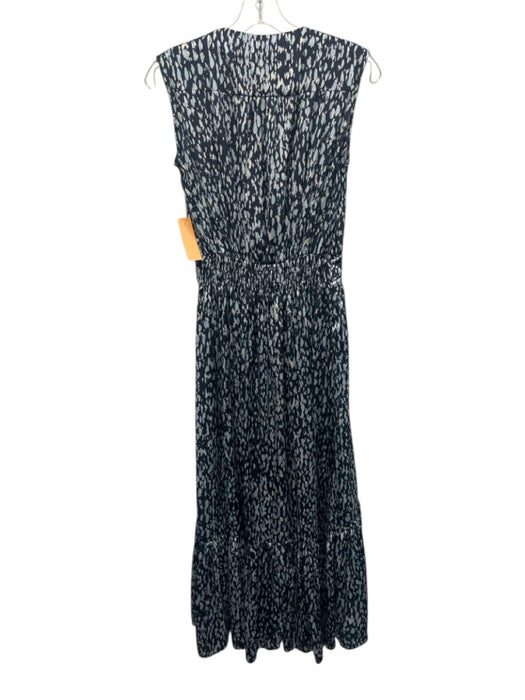 Ramy Brook Size Small Mixed Blues Polyester Sleeveless Abstract Print Midi Dress Mixed Blues / Small