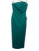 Jay Godfrey Size 4 Green Polyester Strapless Pleated Tulip Hem Satin Gown Green / 4