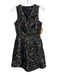 Emporio Armani Size 38 Black, Green, Pink Polyester Sleeveless Jacquard Dress Black, Green, Pink / 38