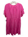Velvet by Graham & Spencer Size S Bright Pink Cotton Ruffle Short Sleeve Dress Bright Pink / S