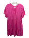 Velvet by Graham & Spencer Size S Bright Pink Cotton Ruffle Short Sleeve Dress Bright Pink / S