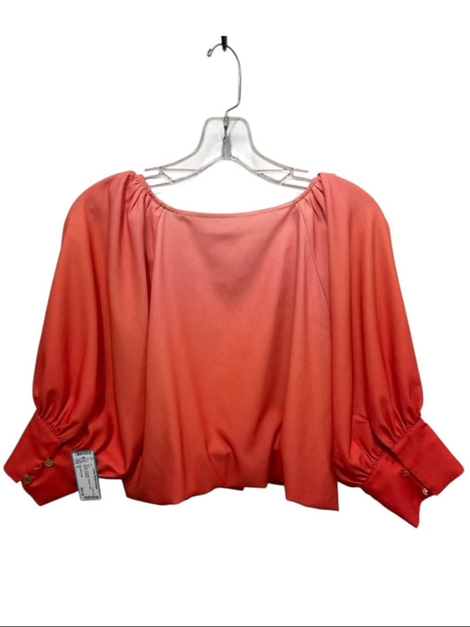 Emily McCarthy Size S Orange Polyester Gradient Long Sleeve Top Orange / S