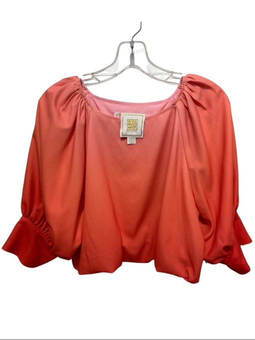 Emily McCarthy Size S Orange Polyester Gradient Long Sleeve Top Orange / S