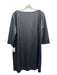 Max Mara Leisure Size S Dark Gray PU leather 3/4 Sleeve Wide Neck Pockets Dress Dark Gray / S