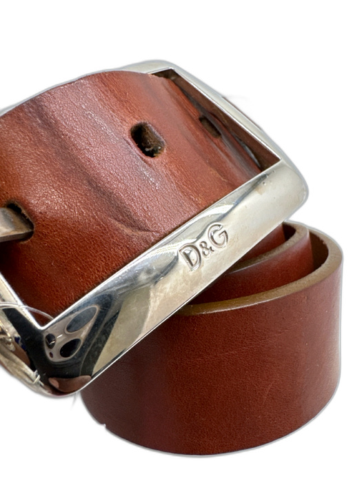 Dolce & Gabbana Brown Leather Solid Men's Belt Brown