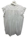 Secular Size S White Cotton Blend Sleeveless Pleat Detail Button Up Top White / S