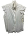 Secular Size S White Cotton Blend Sleeveless Pleat Detail Button Up Top White / S