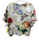 Boutique Moschino Size 10 Beige & Multi Cotton Knickknack Print Short Sleeve Top Beige & Multi / 10