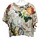 Boutique Moschino Size 10 Beige & Multi Cotton Knickknack Print Short Sleeve Top Beige & Multi / 10