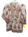 Bell by Alicia Bell Size L Pink & Green Cotton & Silk Metallic Thread Floral Top Pink & Green / L