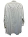 Frank & Eileen Size L White Cotton Long Sleeve Button Front Collared Shirt Dress White / L