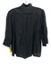 Zadig & Voltaire Size L Black Cotton Blend 1/2 Sleeve Ruffle Detail Top Black / L