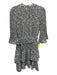 Derek Lam 10 Crosby Size S Green & Purple Polyester Floral Accordian Pleat Dress Green & Purple / S