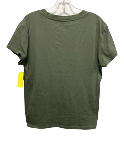 Zadig & Voltaire Size L Green & White Cotton Graphic Embroidered Logo Top Green & White / L