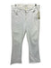 Frame Size 32 White Cotton Blend Denim Crop Button & Zip Fly Boot Jeans White / 32