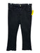 Frame Size 31 Black Cotton Blend Denim Crop Button & Zip Fly Boot Jeans Black / 31
