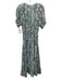 Kivari Size 10 Light blue & white Lenzing viscose Short Sleeve Buttons Dress Light blue & white / 10