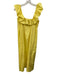 Taylor Tillman Size M Yellow Cotton Poplin Sleeveless Ruffle Popover Midi Dress Yellow / M
