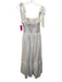 Lilly Pulitzer Size M White Polyester Sleeveless Floral Jacquard Midi Dress White / M