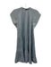 Zadig & Voltaire Size L Slate Blue Polyester Ruffle Cap Sleeve Tiered Mini Dress Slate Blue / L