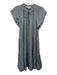 Zadig & Voltaire Size L Slate Blue Polyester Ruffle Cap Sleeve Tiered Mini Dress Slate Blue / L