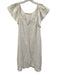 Marie Oliver Size S White Linen Sleeveless Scoop Neck Mini Dress White / S