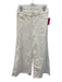Frame Size 30 White Cotton Denim Zip Fly High Rise Extra Wide Leg Crop Jeans White / 30