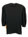 Veronica Beard Jeans Size L Black Pima Cotton Blend Ribbed 1/2 Button Top Black / L