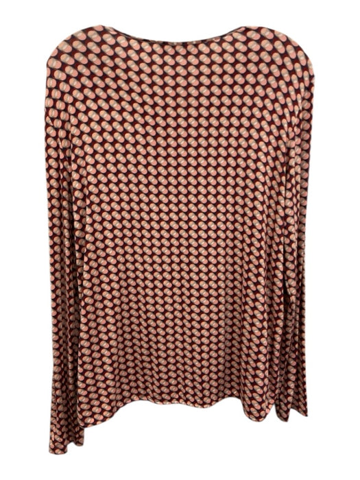 Max Mara Leisure Size Est L Pink, Navy & Beige Missing Fabric Tag Geometric Top Pink, Navy & Beige / Est L