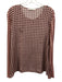 Max Mara Leisure Size Est L Pink, Navy & Beige Missing Fabric Tag Geometric Top Pink, Navy & Beige / Est L